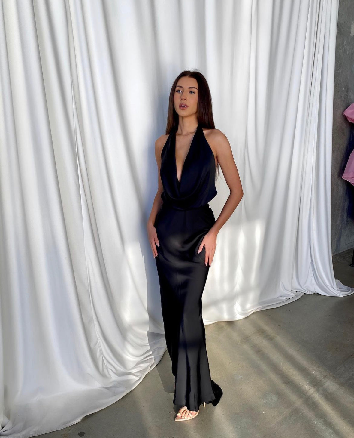 Hire Lexi Clothing Polaris Black Dress.