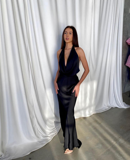 Hire Lexi Clothing Polaris Black Dress.