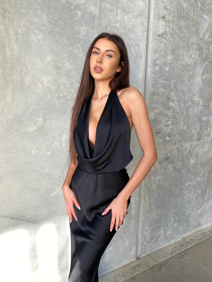 Hire Lexi Clothing Polaris Black Dress.