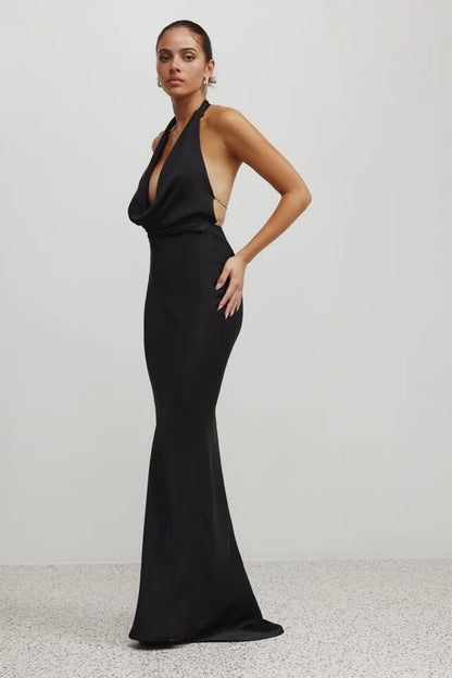 Hire Lexi Clothing Polaris Black Dress.
