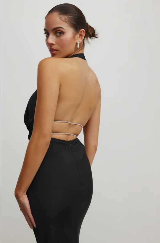 Hire Lexi Clothing Polaris Black Dress.