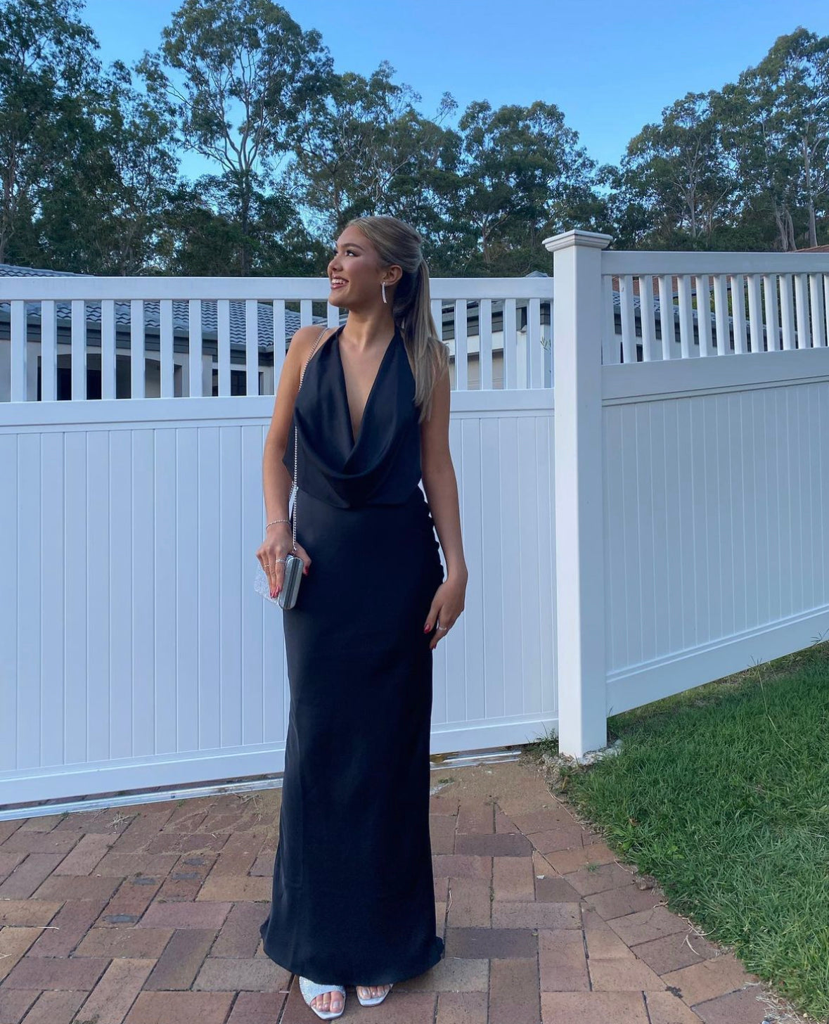 Hire Lexi Clothing Polaris Black Dress.