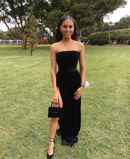 Alexis Black Velvet Dress