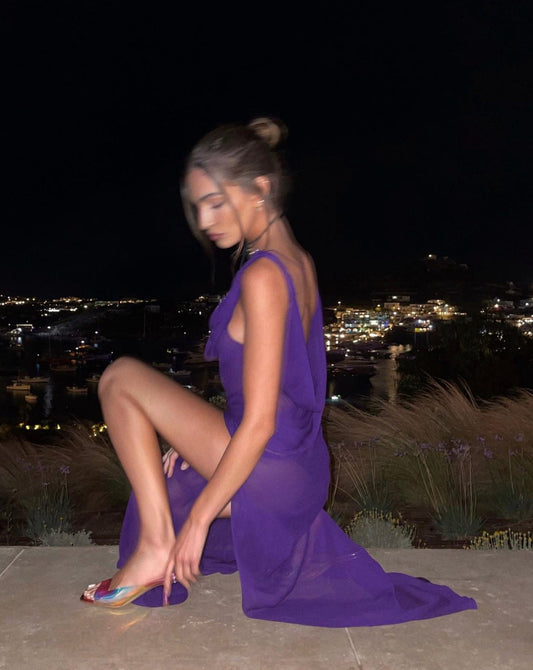 Hire Rat & Boa Absinthe Violet Dress.