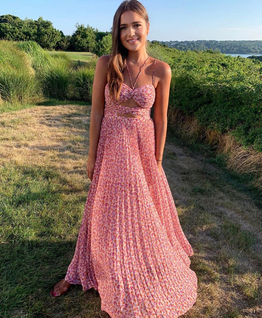 Hire Amur The Label Lana Orchid Hush Ditsy Rosa Dress.