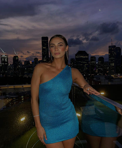 Hire Asta Resort Sofia Saphire Sequin Dress.