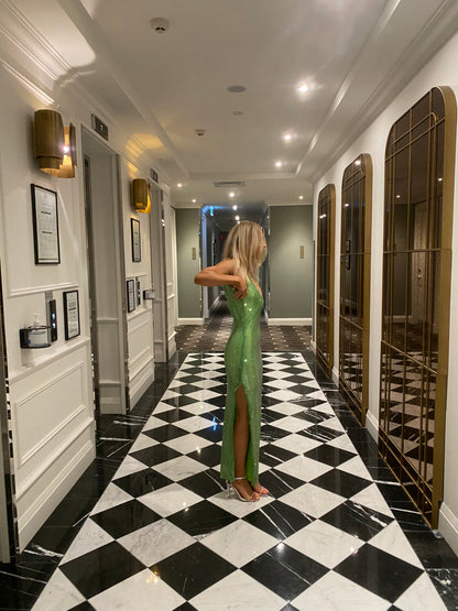 Hire By Cait Bella Lime Dress.