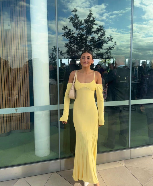 Hire Jacquemus La Robe Maille Valensole Yellow Dress.