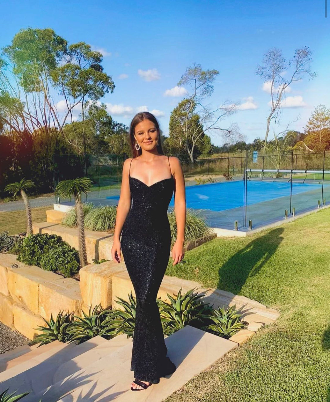 Hire Lia Stublla Saskia Black Dress.