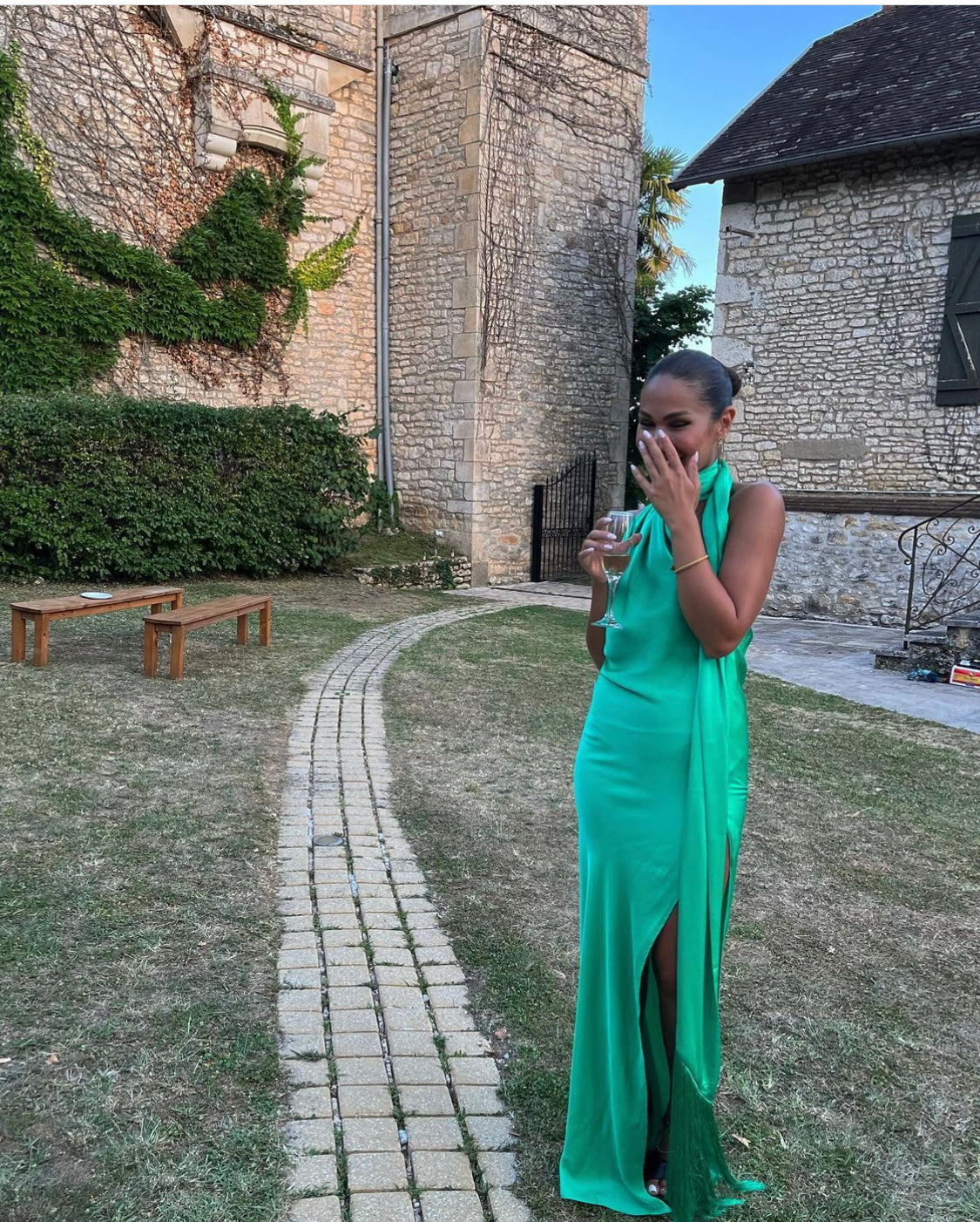 Hire Rat & Boa Azzara Chartreuse Dress.