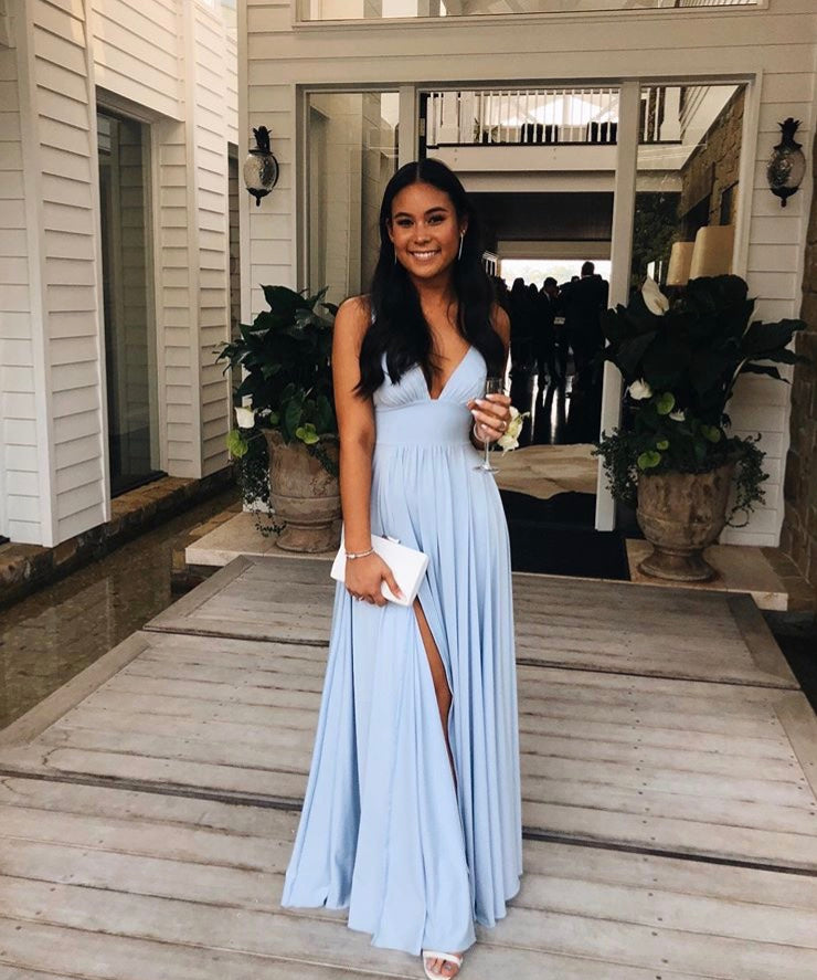 Hire Studio Minc Eternity V Baby Blue Dress.