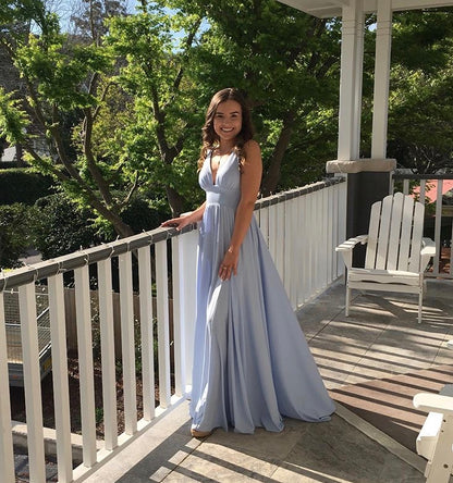 Hire Studio Minc Eternity V Baby Blue Dress.