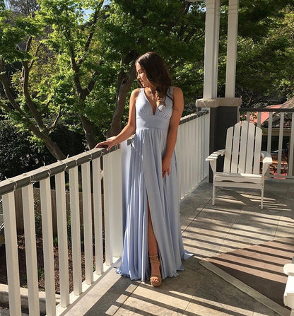 Hire Studio Minc Eternity V Baby Blue Dress.