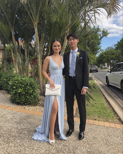 Hire Studio Minc Eternity V Baby Blue Dress.